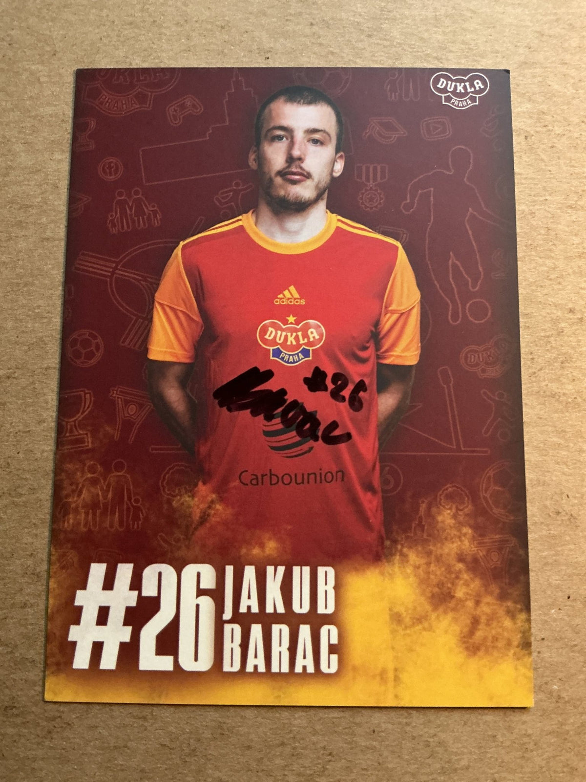 Jakub Barac, Czech Republic 🇨🇿 FK Dukla Prague 2021/22 hand signed - Autographs-World
