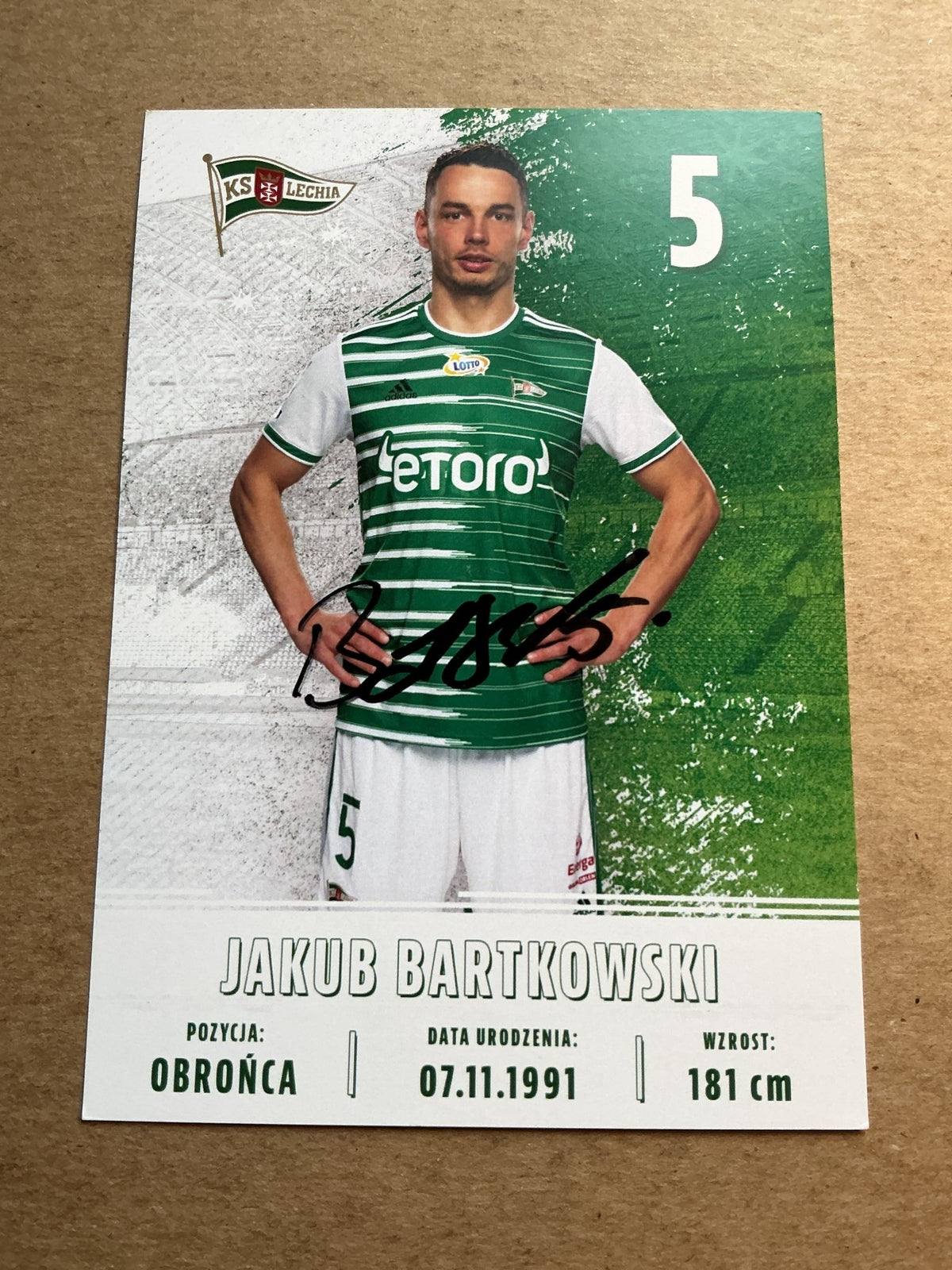Jakub Bartkowski, Poland 🇵🇱 Lechia Gdansk 2022/23 hand signed - Autographs-World
