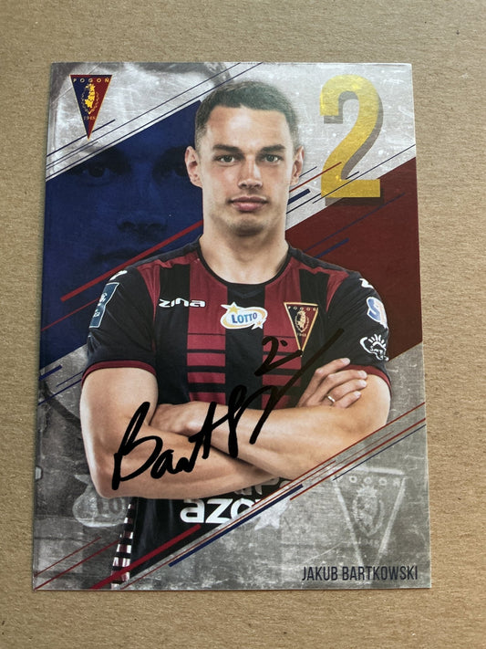 Jakub Bartkowski, Poland 🇵🇱 Pogon Szczecin 2019/20 hand signed - Autographs-World