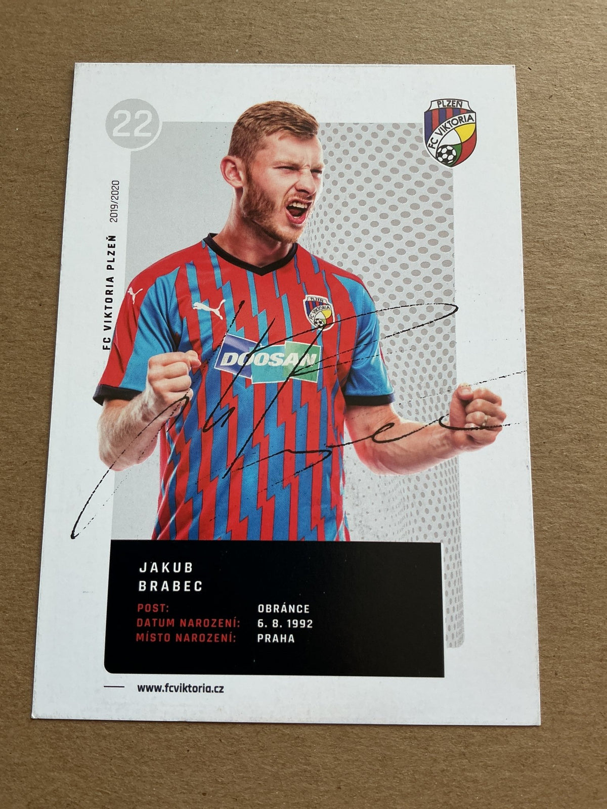 Jakub Brabec, Czech Republic 🇨🇿 FC Viktoria Plzeň 2019/20 hand signed - Autographs-World