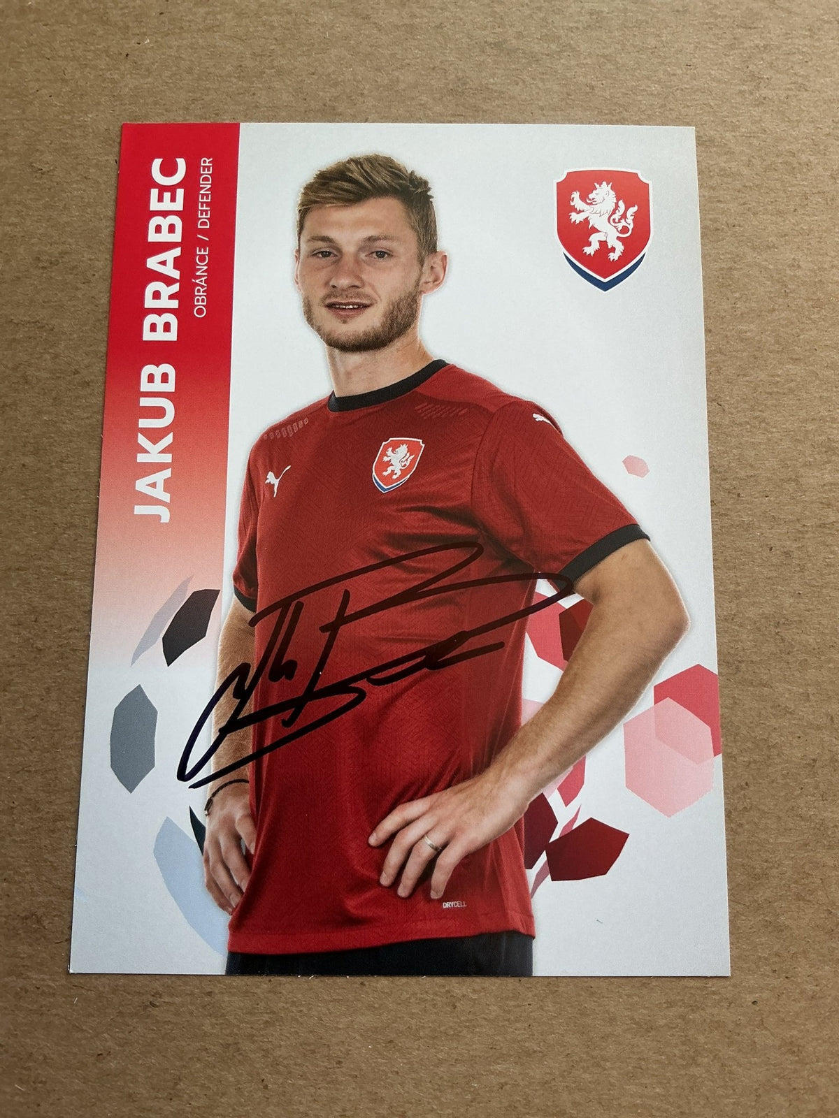 Jakub Brabec, Czech Republic 🇨🇿 UEFA Euro Cup 2020 hand signed - Autographs-World