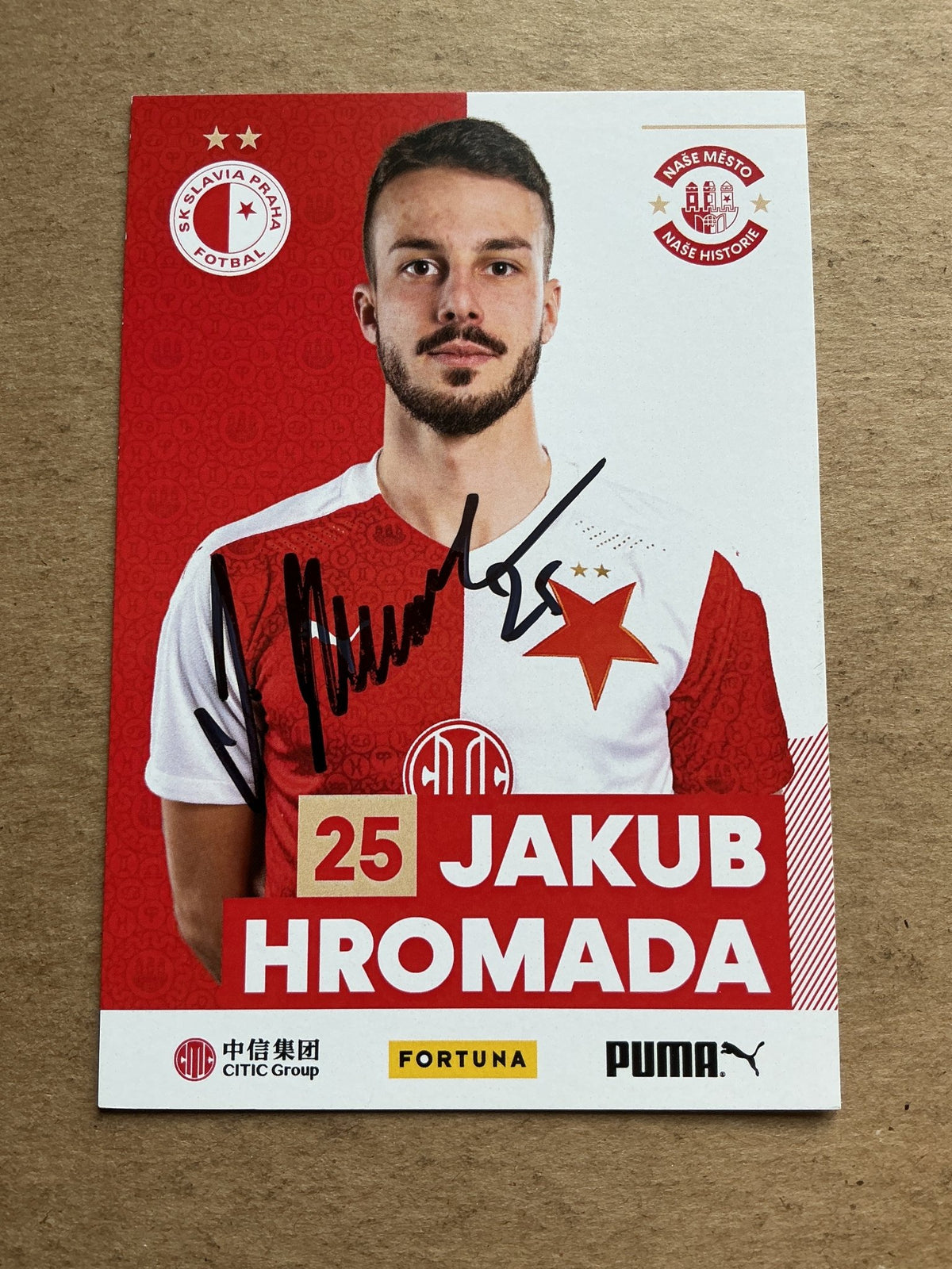 Jakub Hromada, Slovakia 🇸🇰 SK Slavia Prague 2020/21 hand signed - Autographs-World