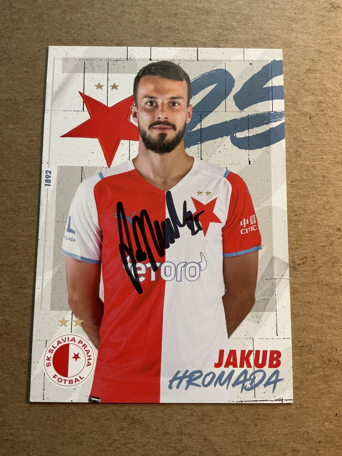 Jakub Hromada, Slovakia 🇸🇰 SK Slavia Prague 2021/22 hand signed - Autographs-World