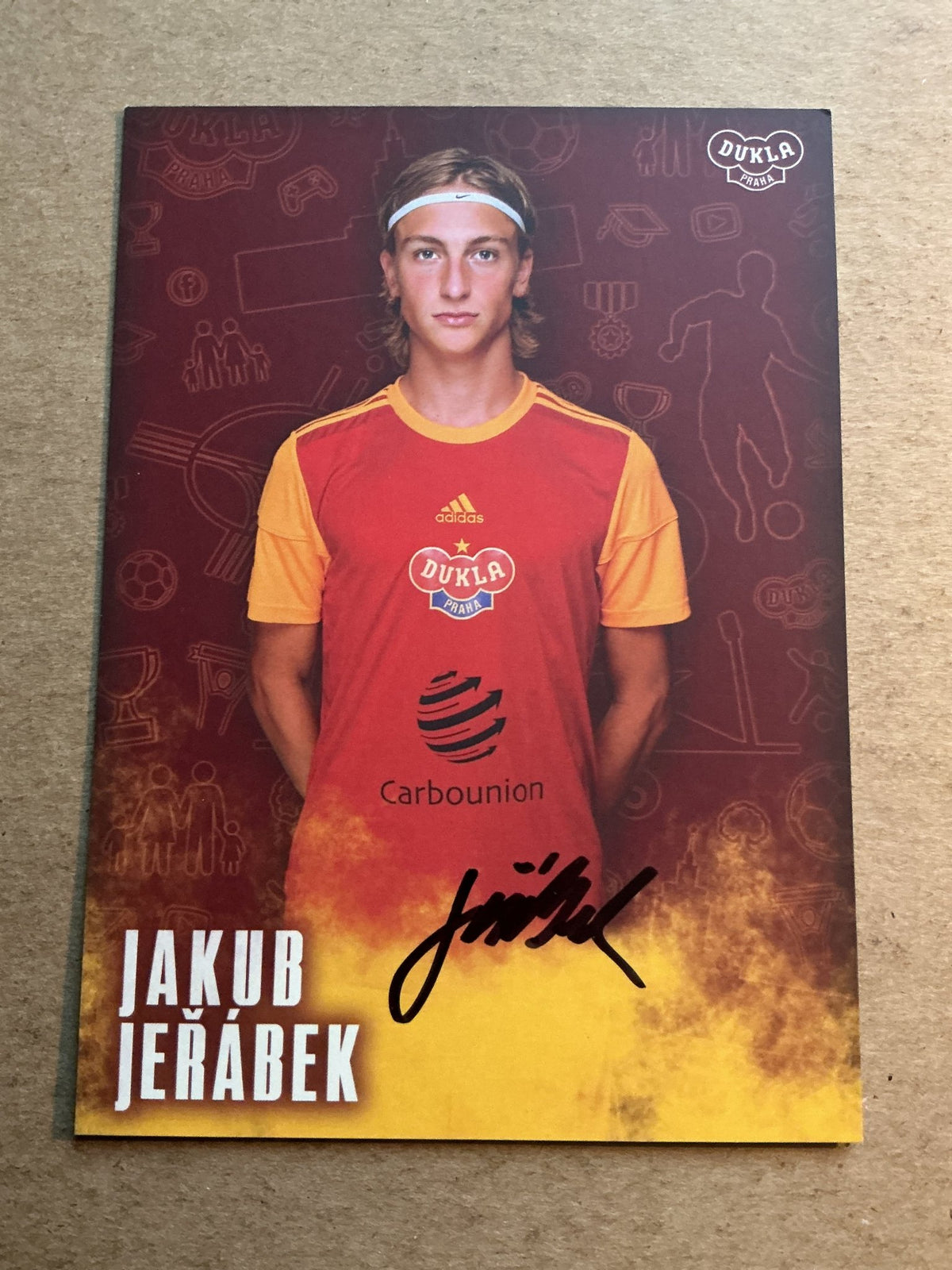Jakub Jeřábek, Czech Republic 🇨🇿 FK Dukla Prague 2021/22 hand signed - Autographs-World