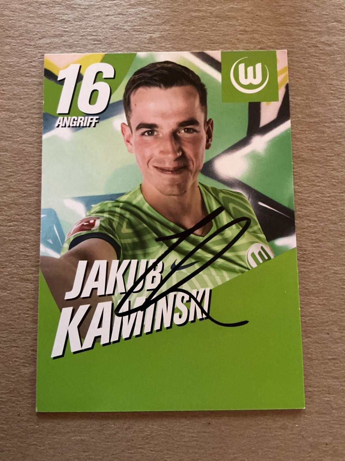 Jakub Kaminski, Poland 🇵🇱 VfL Wolfsburg 2022/23 hand signed - Autographs-World