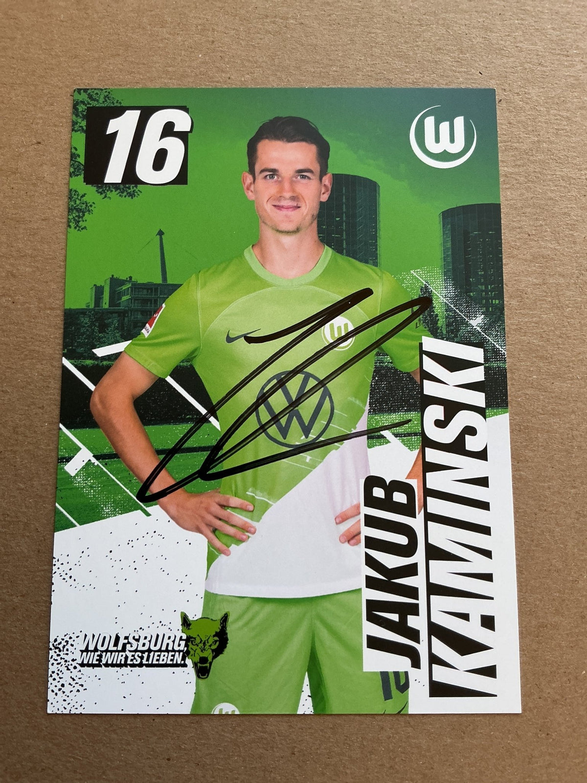 Jakub Kaminski, Poland 🇵🇱 VfL Wolfsburg 2023/24 hand signed - Autographs-World