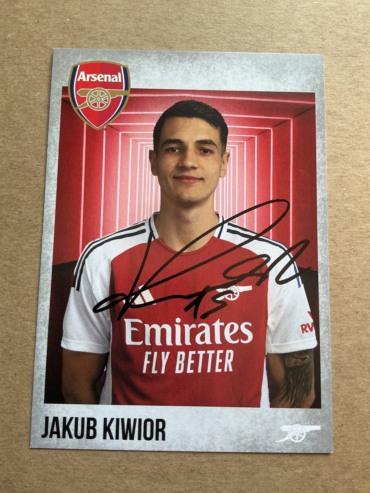 Jakub Kiwior, Poland 🇵🇱 Arsenal FC 2024/25 hand signed - Autographs-World