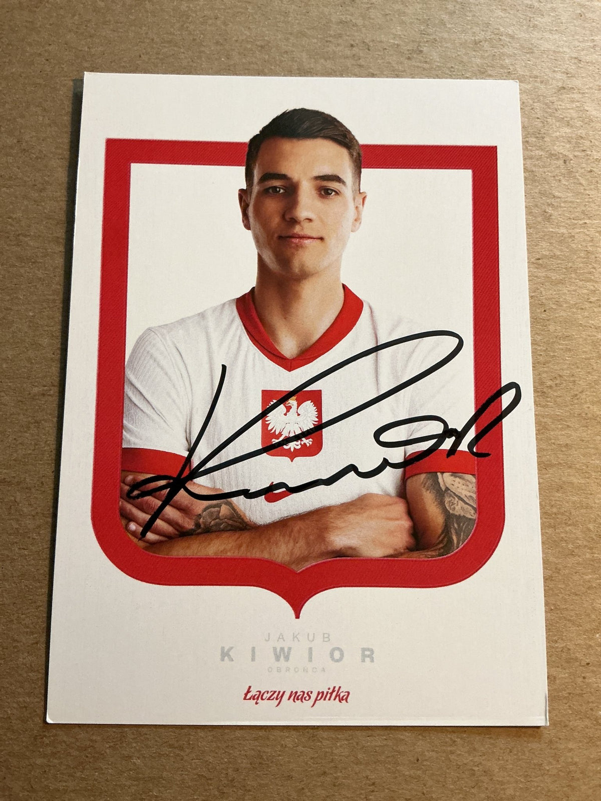 Jakub Kiwior, Poland 🇵🇱 UEFA Euro 2024 Arsenal FC hand signed - Autographs-World