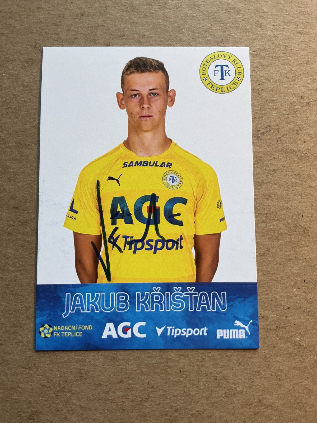 Jakub Křištan, Czech Republic 🇨🇿 FK Teplice 2022/23 hand signed - Autographs-World