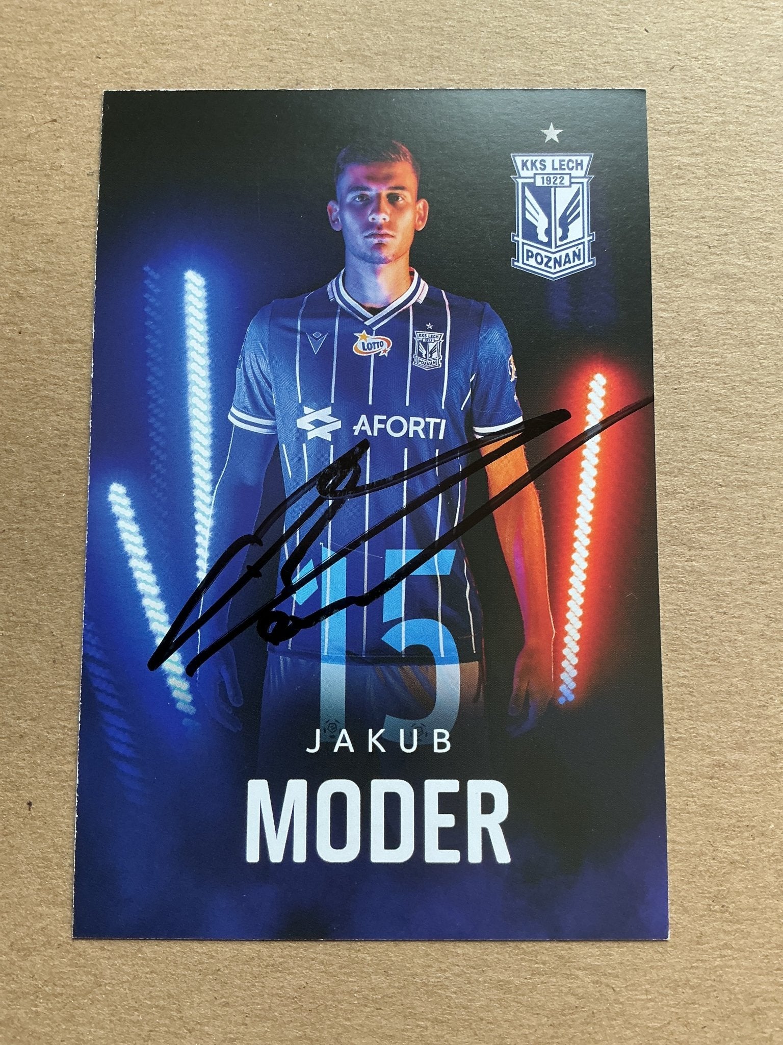 Jakub Moder, Poland 🇵🇱 Lech Poznań 2019/20 hand signed - Autographs-World