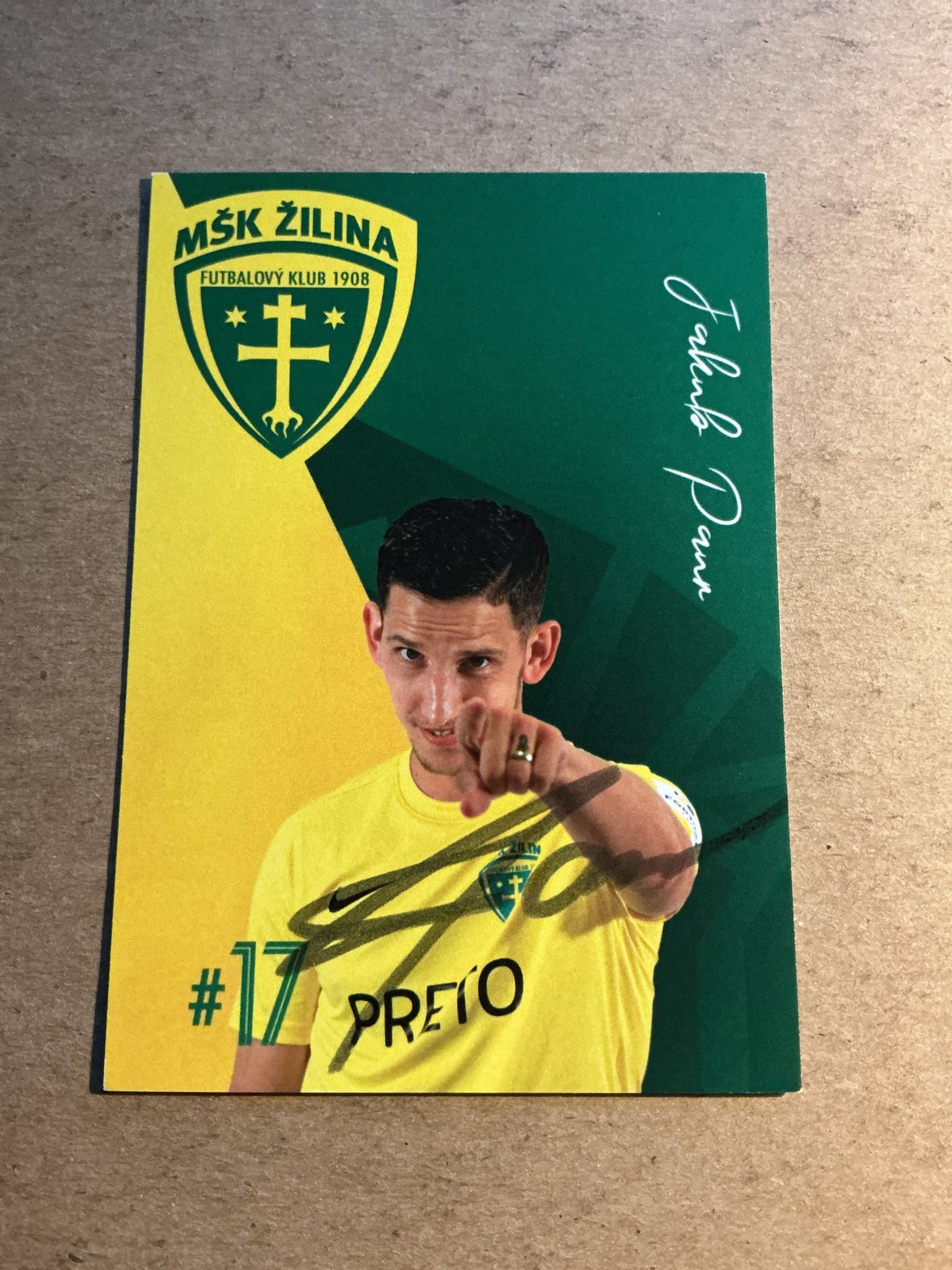 Jakub Paur, Slovakia 🇸🇰 MŠK Žilina 2021/22 hand signed - Autographs-World