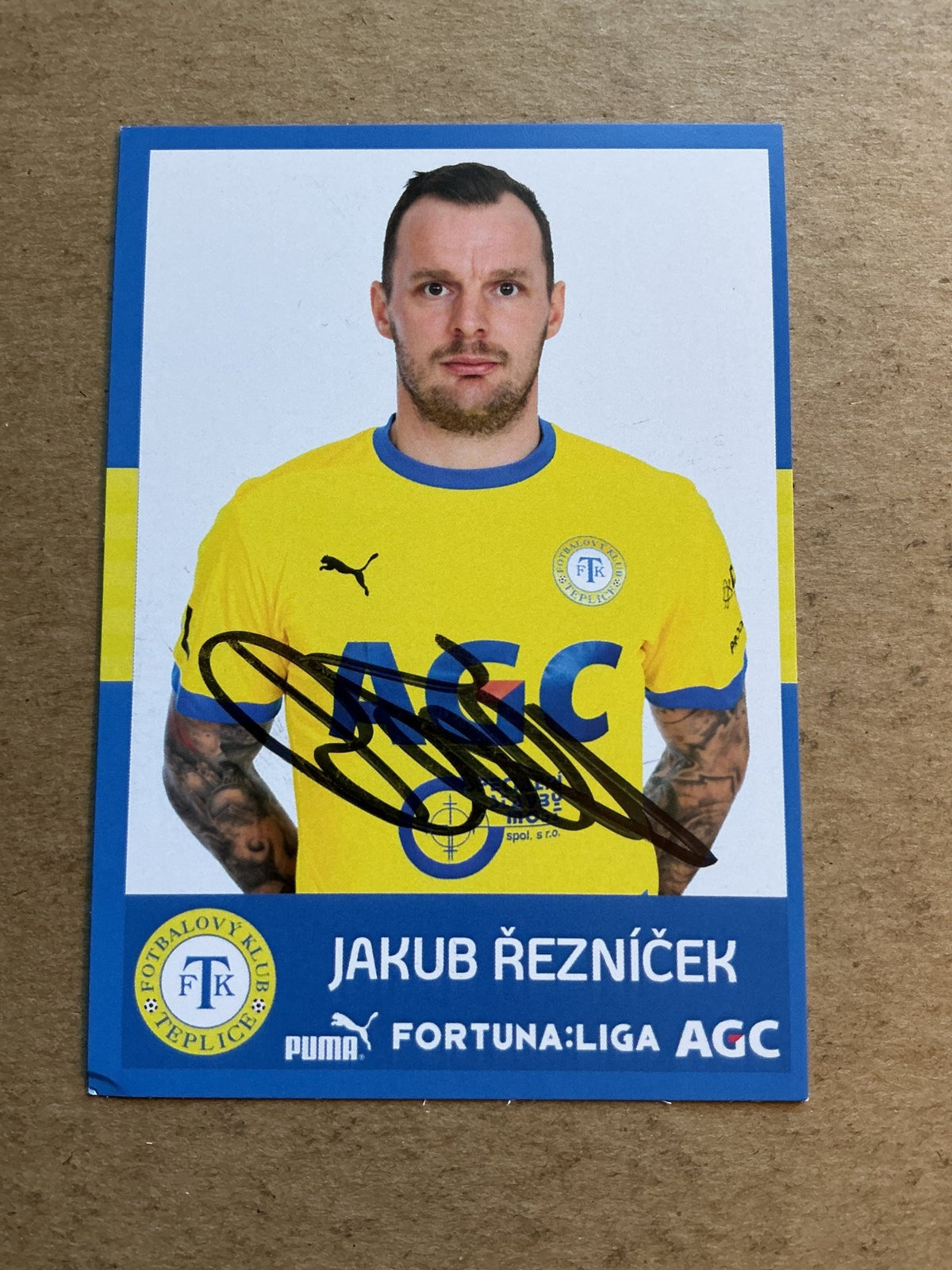Jakub Řezníček, Czech Republic 🇨🇿 FK Teplice 2020/21 hand signed - Autographs-World