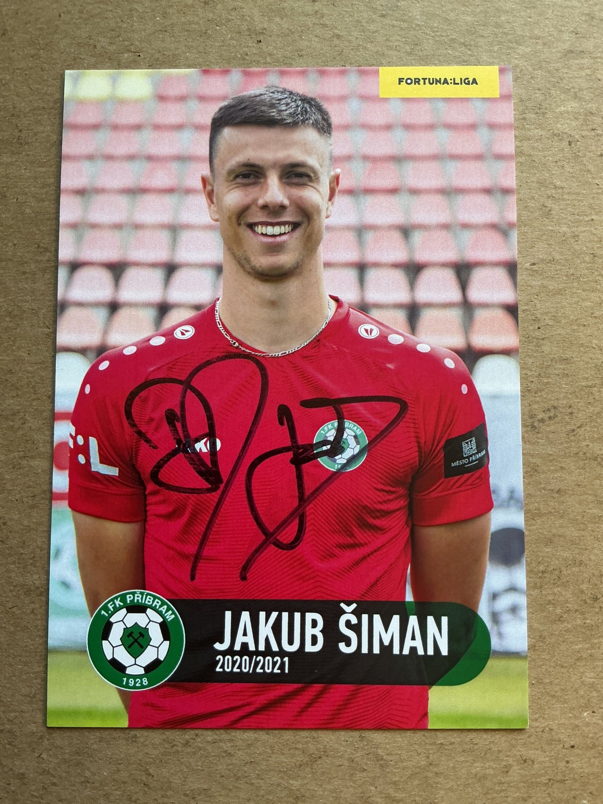 Jakub Šiman, Czech Republic 🇨🇿 1.FK Příbram 2020/21 hand signed - Autographs-World