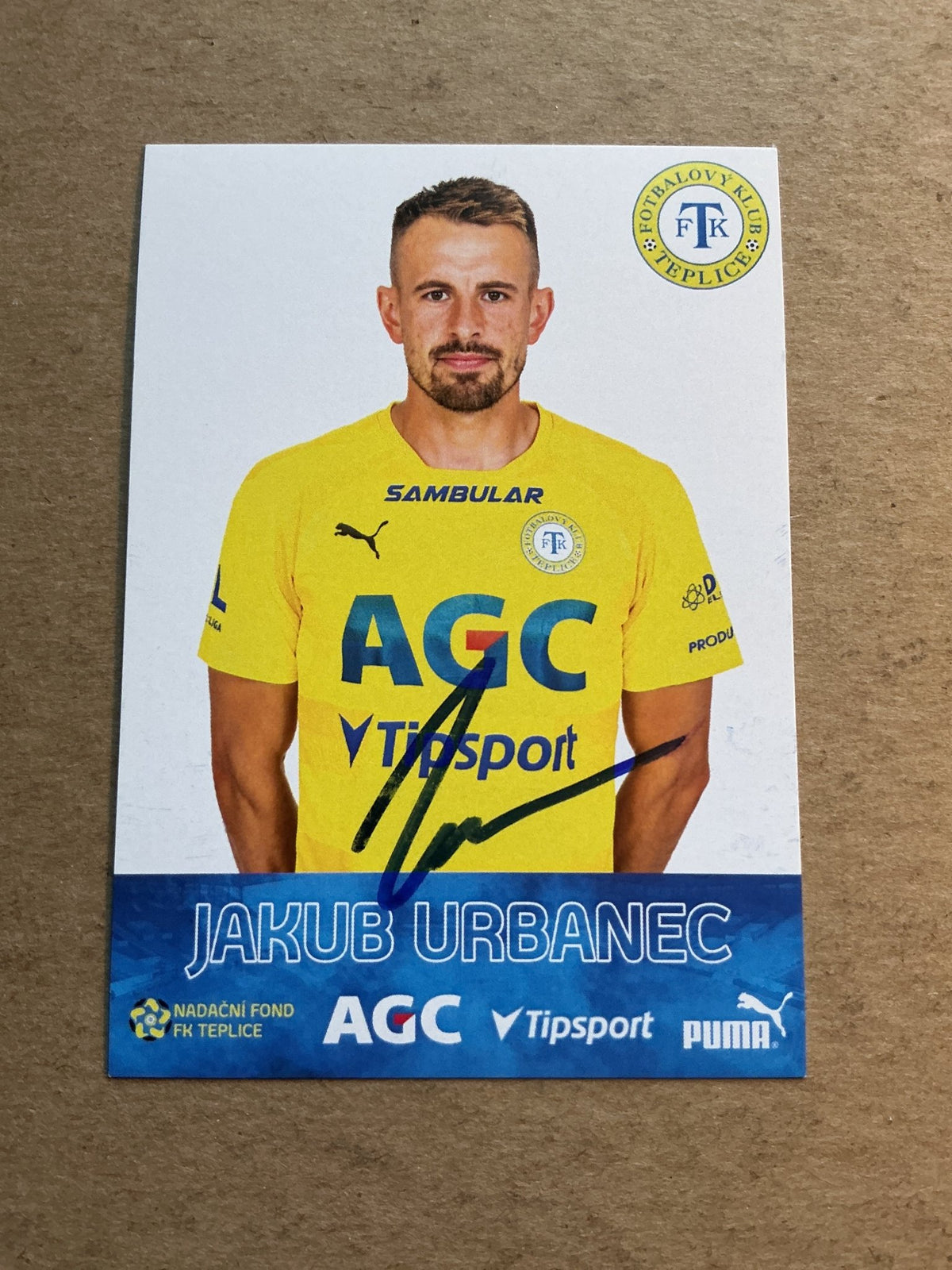 Jakub Urbanec, Czech Republic 🇨🇿 FK Teplice 2022/23 hand signed - Autographs-World