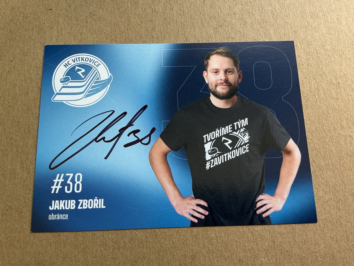 Jakub Zbořil, Czech Republic 🇨🇿 HC Vítkovice 2025/26 hand signed - Autographs-World