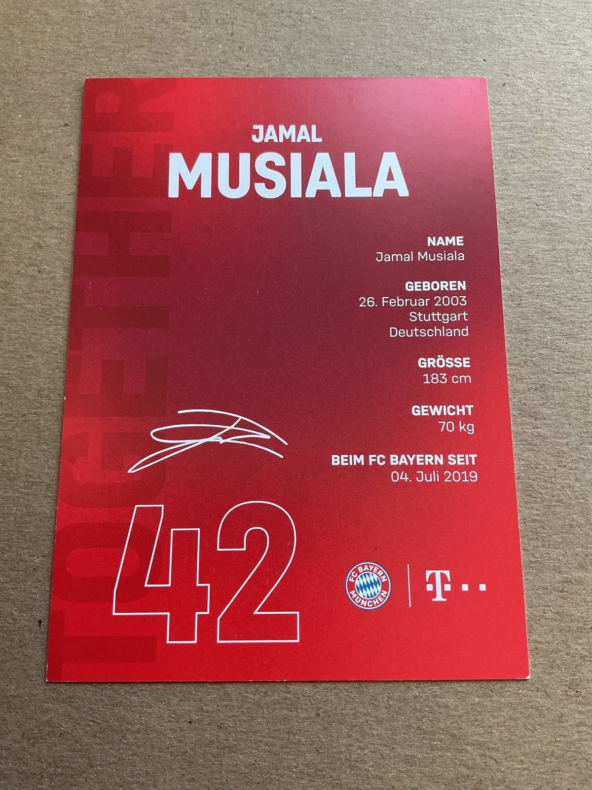 Jamal Musiala, Germany 🇩🇪 FC Bayern München 2021/22 hand signed - Autographs-World