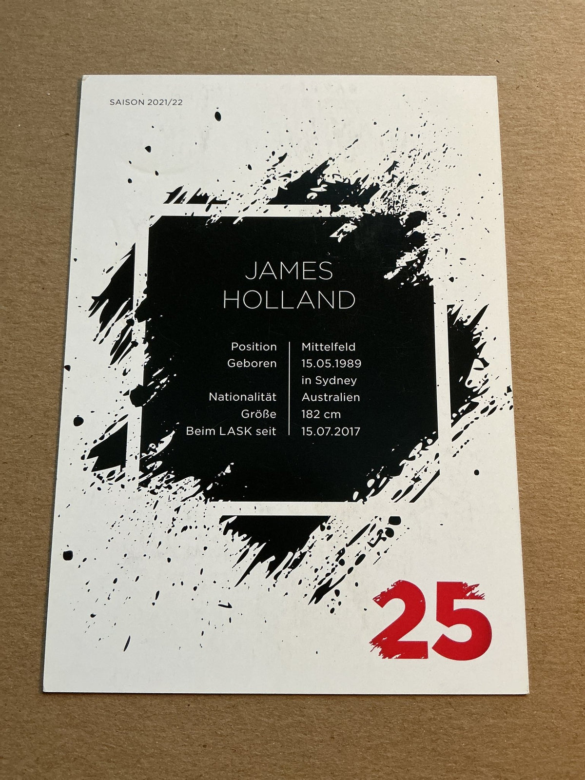 James Holland, Australia 🇦🇺 Linzer ASK 2021/22 hand signed - Autographs-World