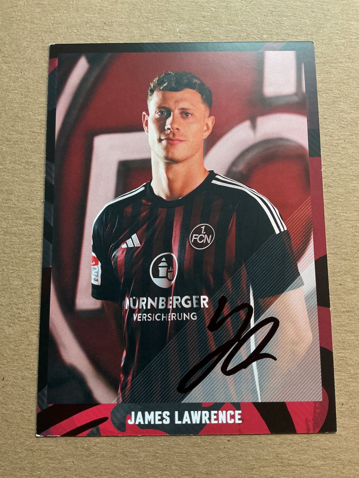 James Lawrence, Wales 🏴󠁧󠁢󠁷󠁬󠁳󠁿 1.FC Nürnberg 2023/24 hand signed - Autographs-World