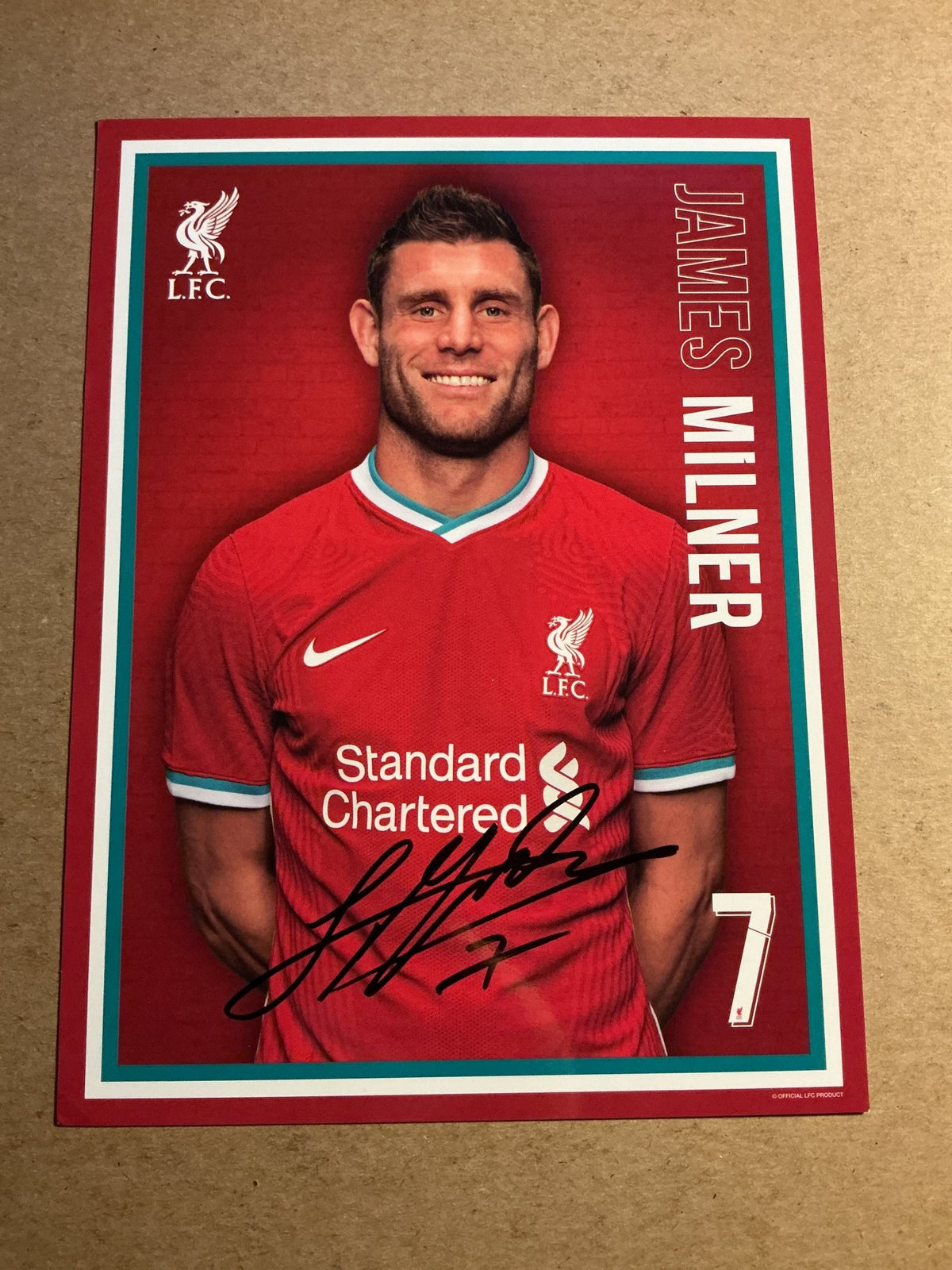 James Milner, England 🏴󠁧󠁢󠁥󠁮󠁧󠁿 Liverpool FC 2020/21 hand signed - Autographs-World