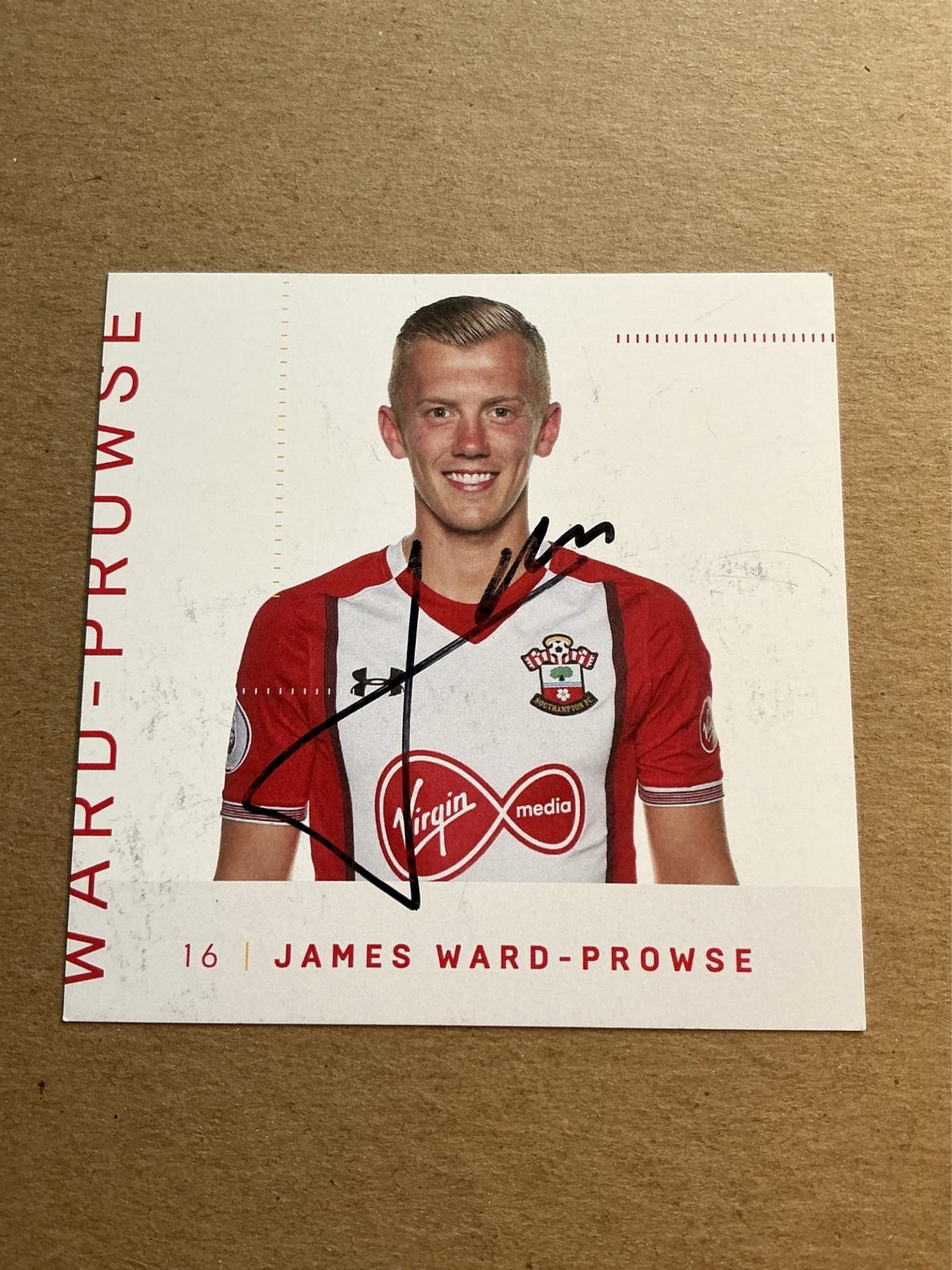 James Ward-Prowse, England 🏴󠁧󠁢󠁥󠁮󠁧󠁿 Southampton FC 2017/18 hand signed - Autographs-World