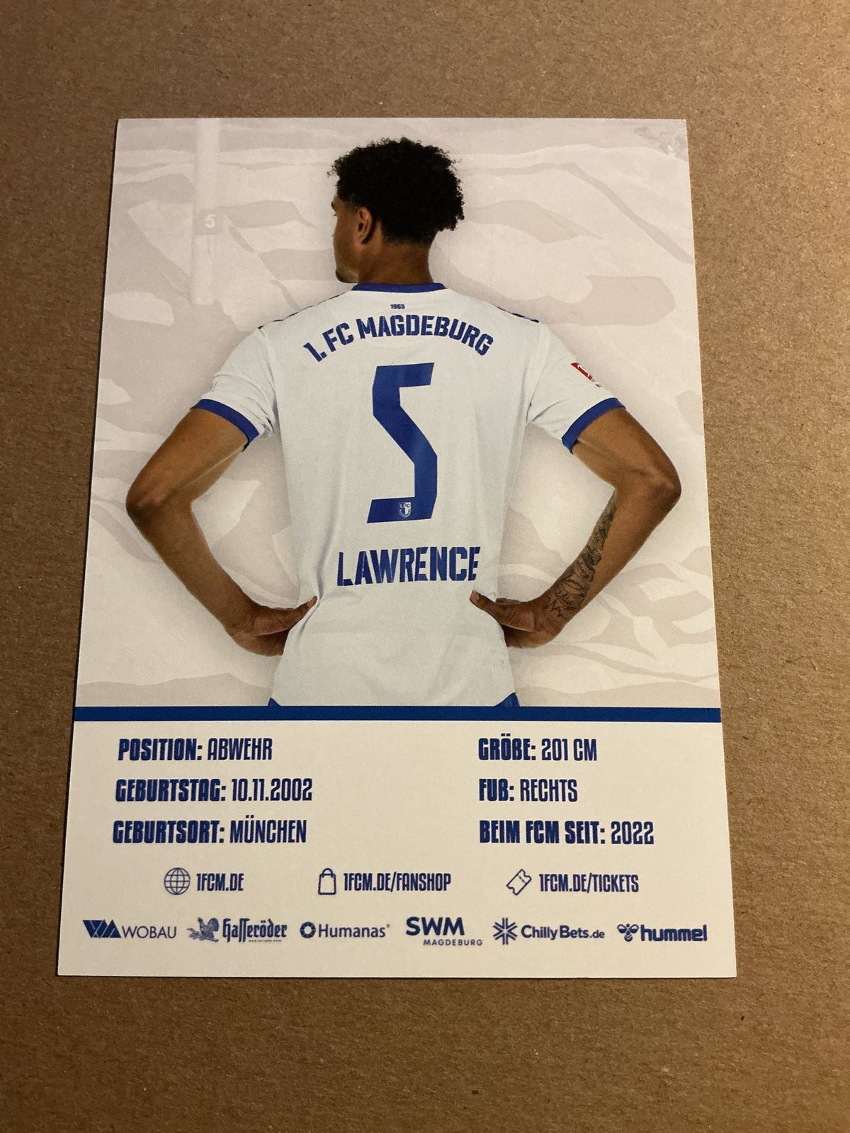 Jamie Lawrence, Germany 🇩🇪 1.FC Magdeburg 2023/24 hand signed - Autographs-World
