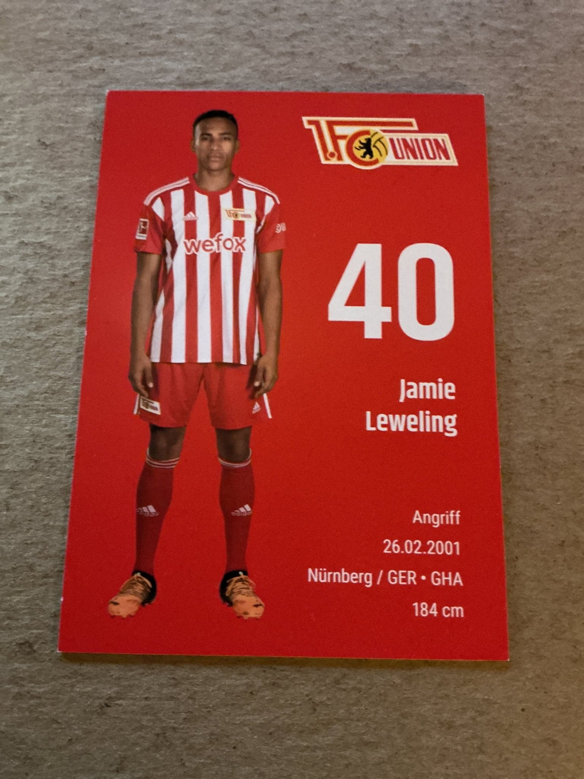 Jamie Leweling, Germany 🇩🇪 1.FC Union Berlin 2022/23 hand signed - Autographs-World