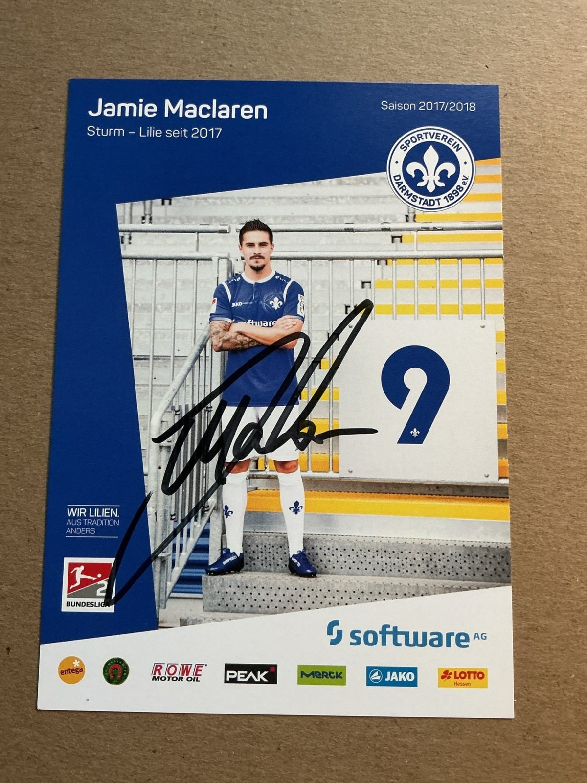 Jamie Maclaren, Australia 🇦🇺 SV Darmstadt 98 2017/18 hand signed - Autographs-World