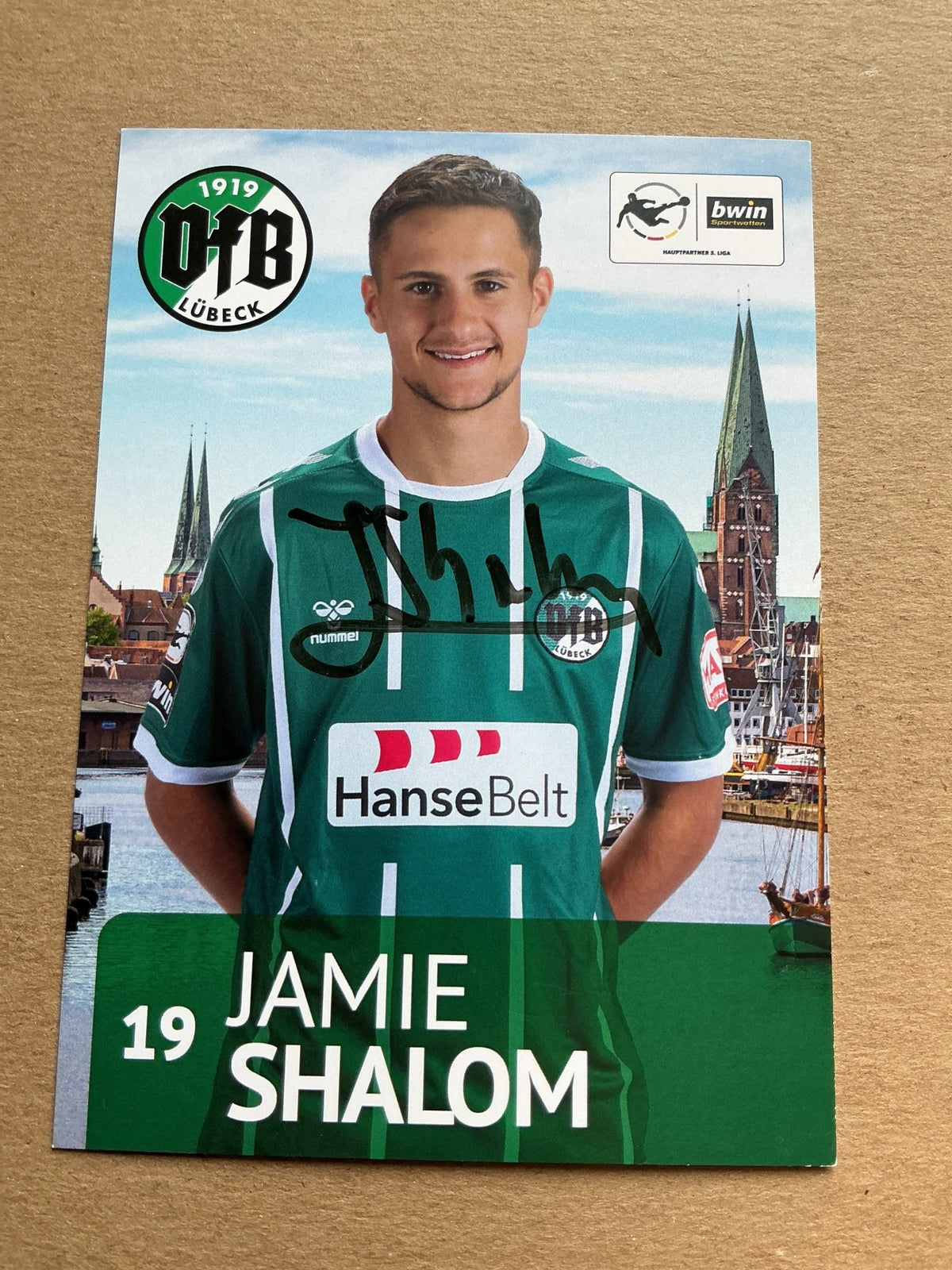 Jamie Shalom, Germany 🇩🇪 VfB Lübeck 2020/21 hand signed - Autographs-World