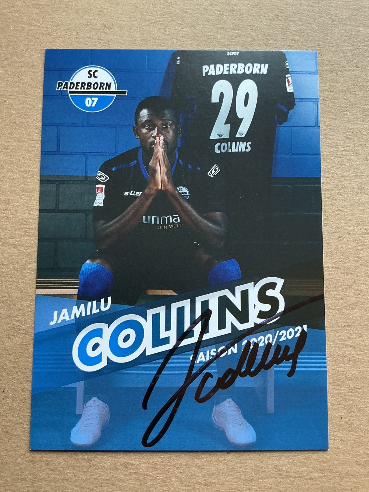 Jamilu Collins, Nigeria 🇳🇬 SC Paderborn 07 2020/21 hand signed - Autographs-World