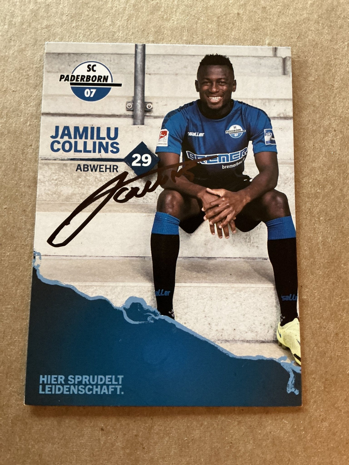 Jamilu Collins, Nigeria 🇳🇬 SC Paderborn 2021/22 hand signed - Autographs-World