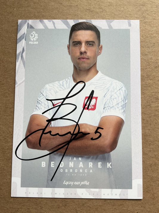 Jan Bednarek, Poland 🇵🇱 FIFA World Cup 2022 Southampton FC hand signed - Autographs-World