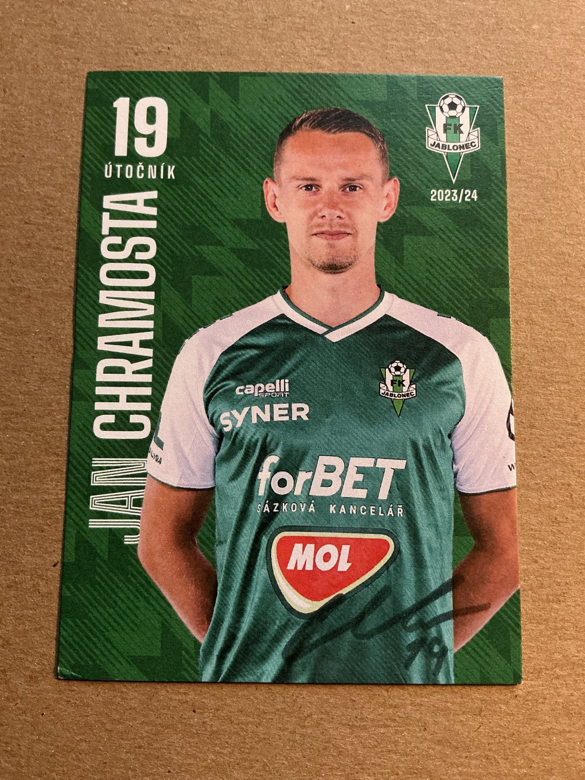 Jan Chramosta, Czech Republic 🇨🇿 FK Jablonec 2023/24 hand signed - Autographs-World