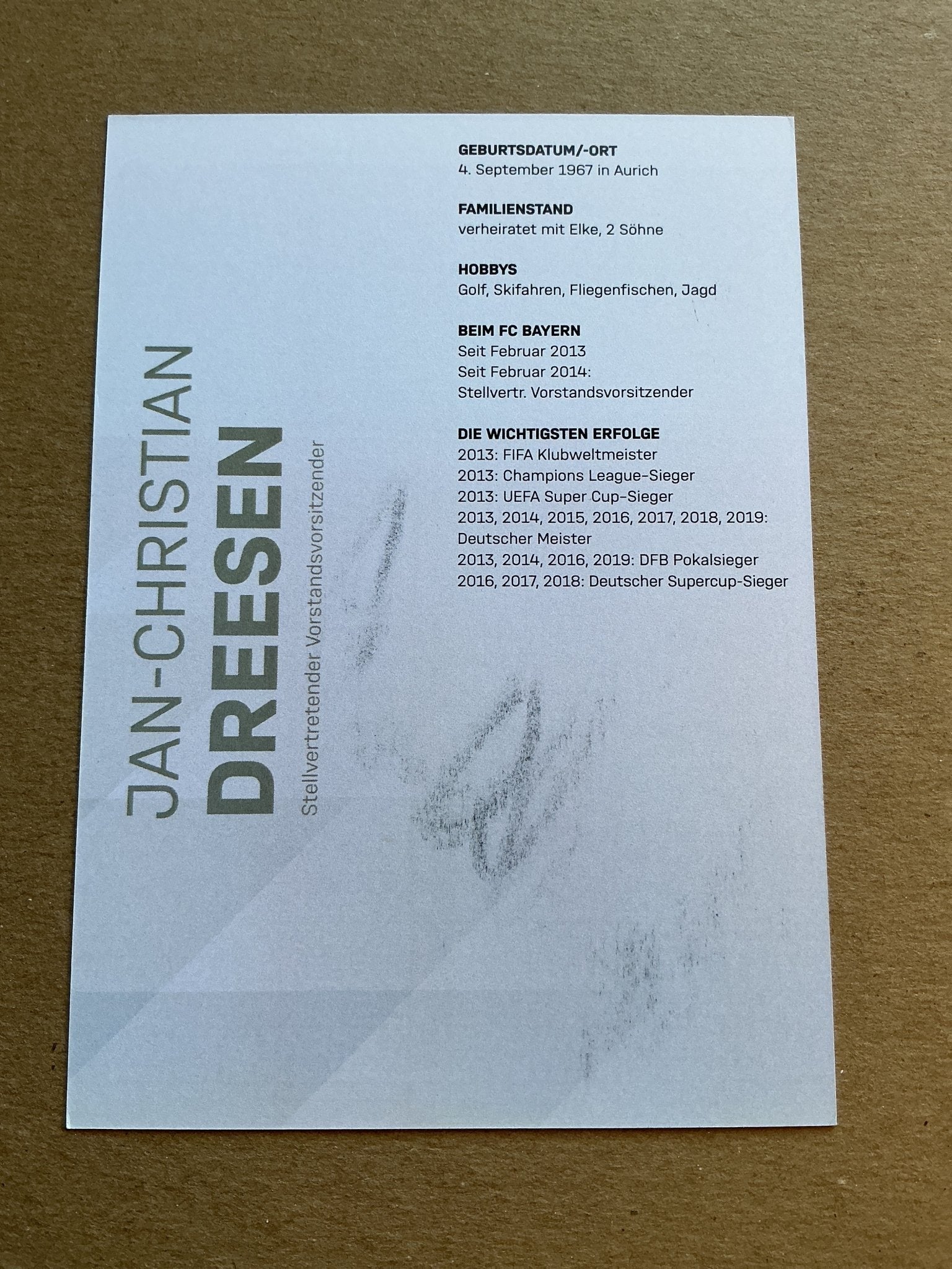 Jan-Christian Dreesen, Germany 🇩🇪 FC Bayern München 2020/21 hand signed - Autographs-World