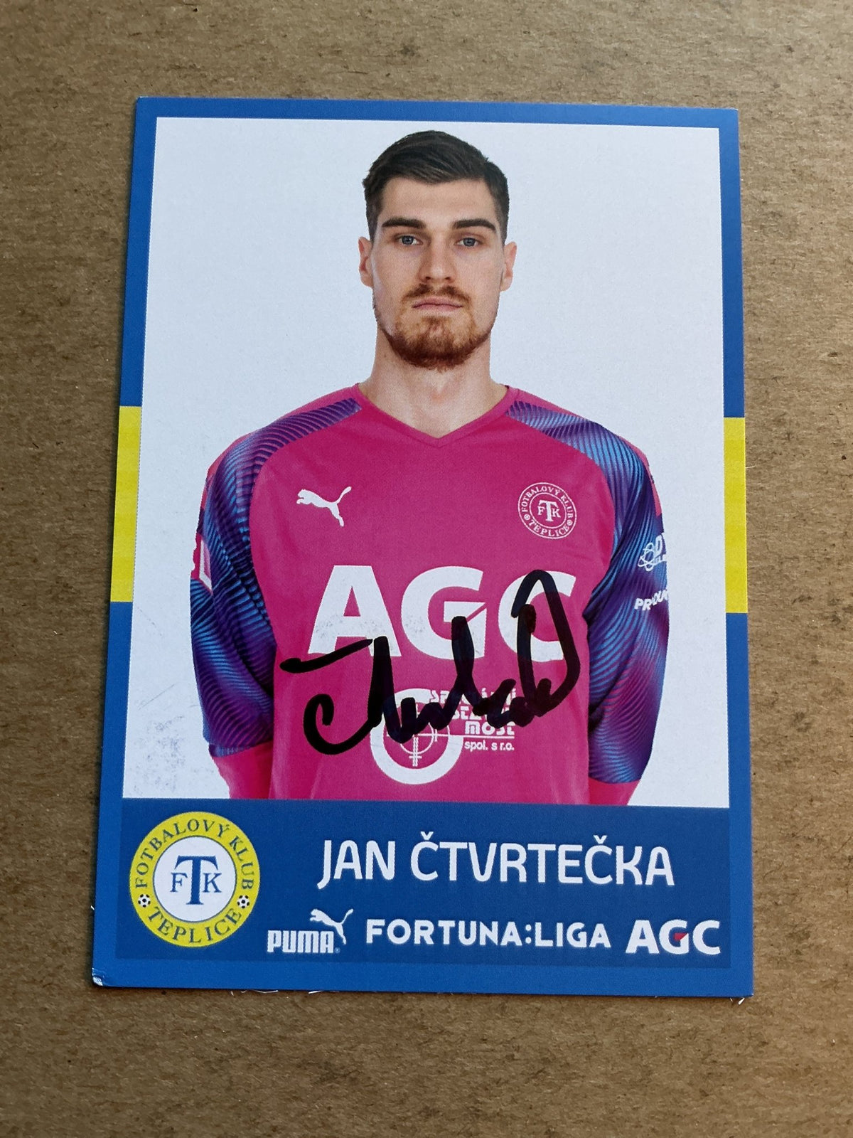 Jan Čtvrtečka, Czech Republic 🇨🇿 FK Teplice 2020/21 hand signed - Autographs-World