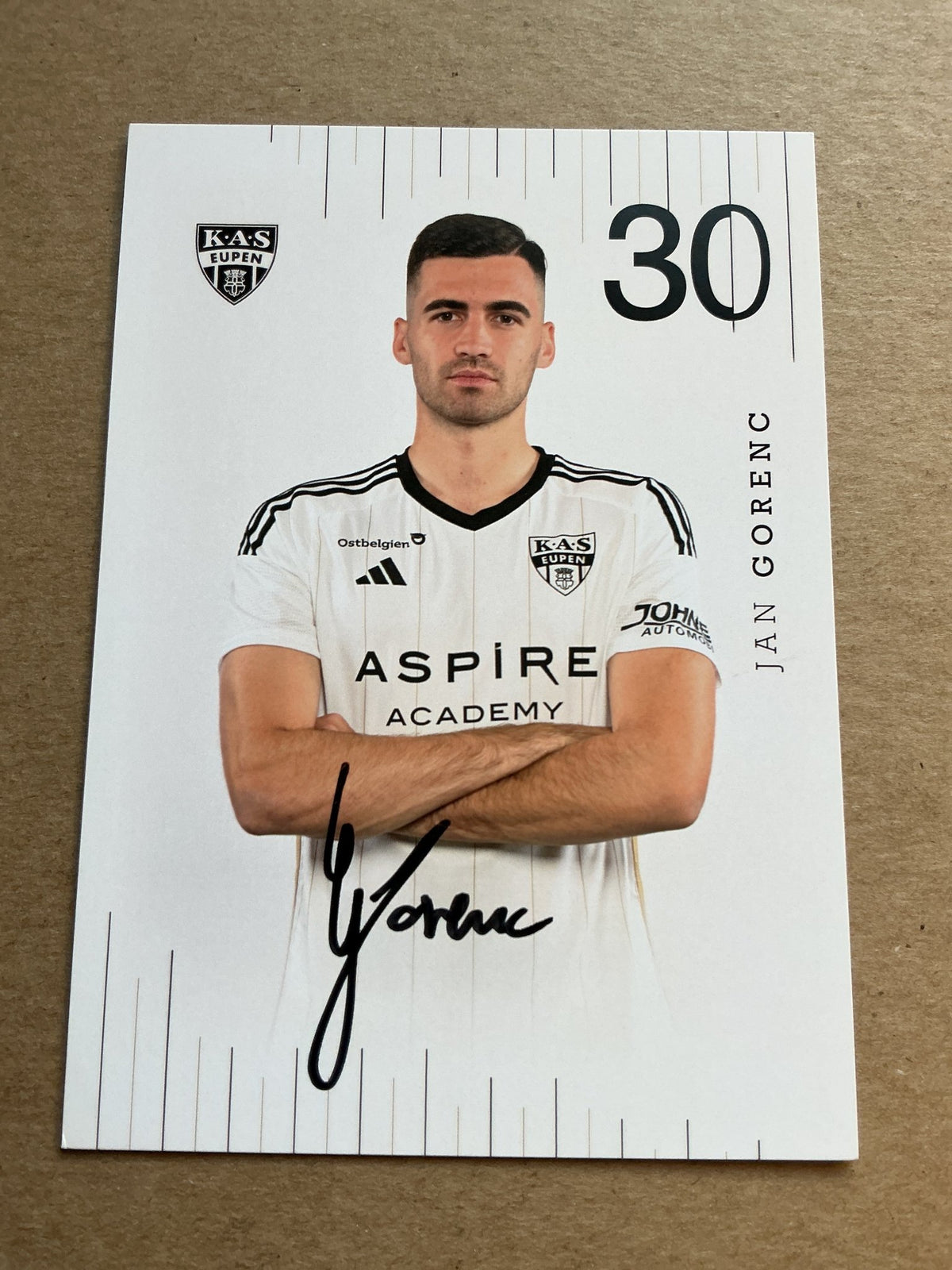 Jan Gorenc, Slovenia 🇸🇮 KAS Eupen 2023/24 hand signed - Autographs-World