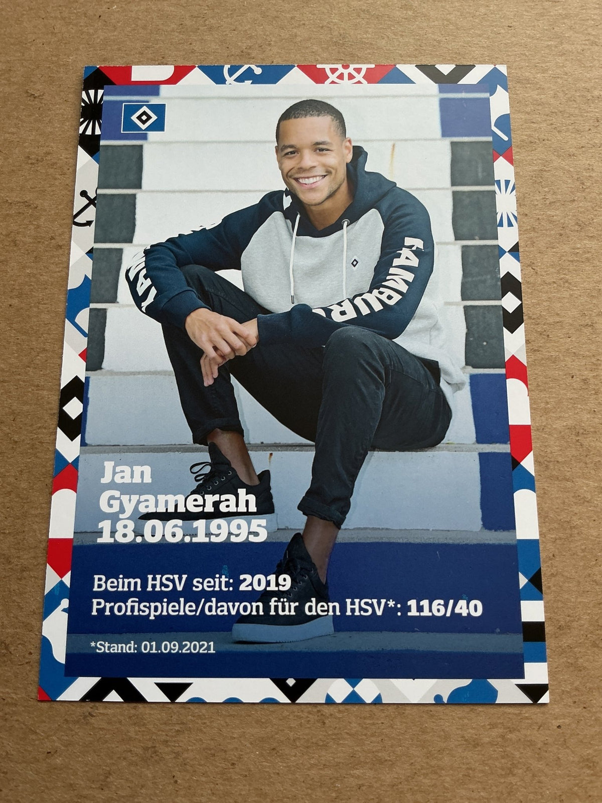 Jan Gyamerah, Germany 🇩🇪 Hamburger SV 2021/22 hand signed - Autographs-World