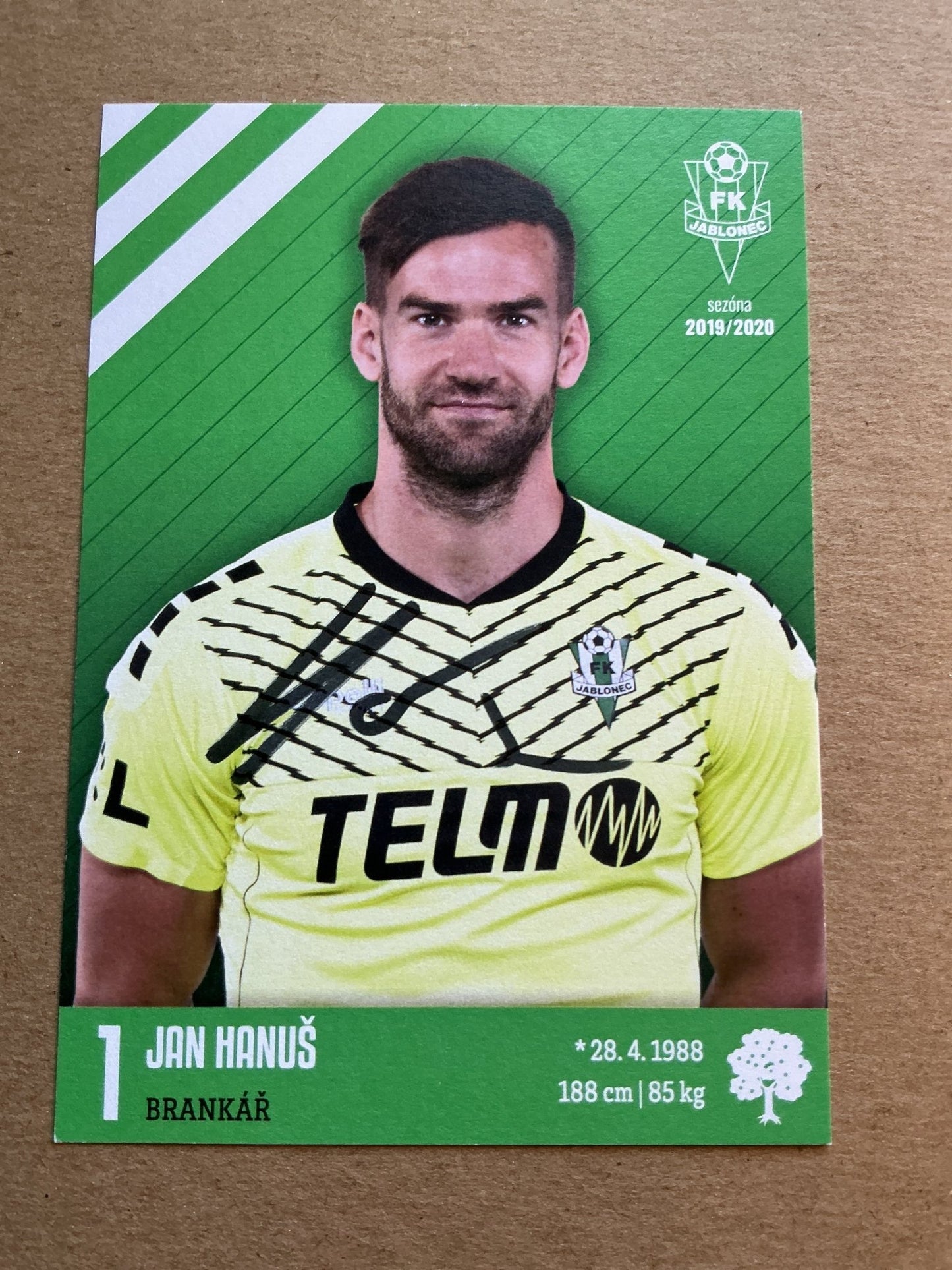Jan Hanuš, Czech Republic 🇨🇿 FK Jablonec 2019/20 hand signed - Autographs-World
