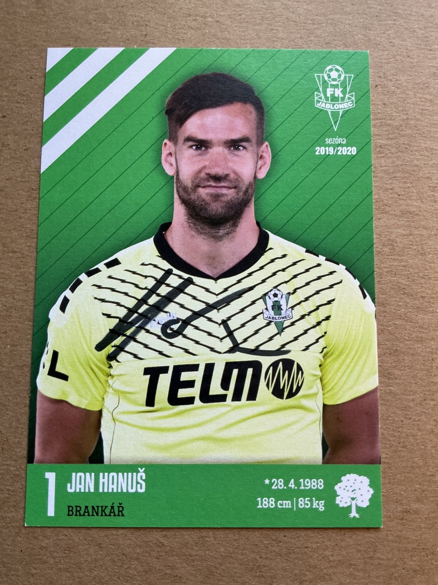 Jan Hanuš, Czech Republic 🇨🇿 FK Jablonec 2019/20 hand signed - Autographs-World
