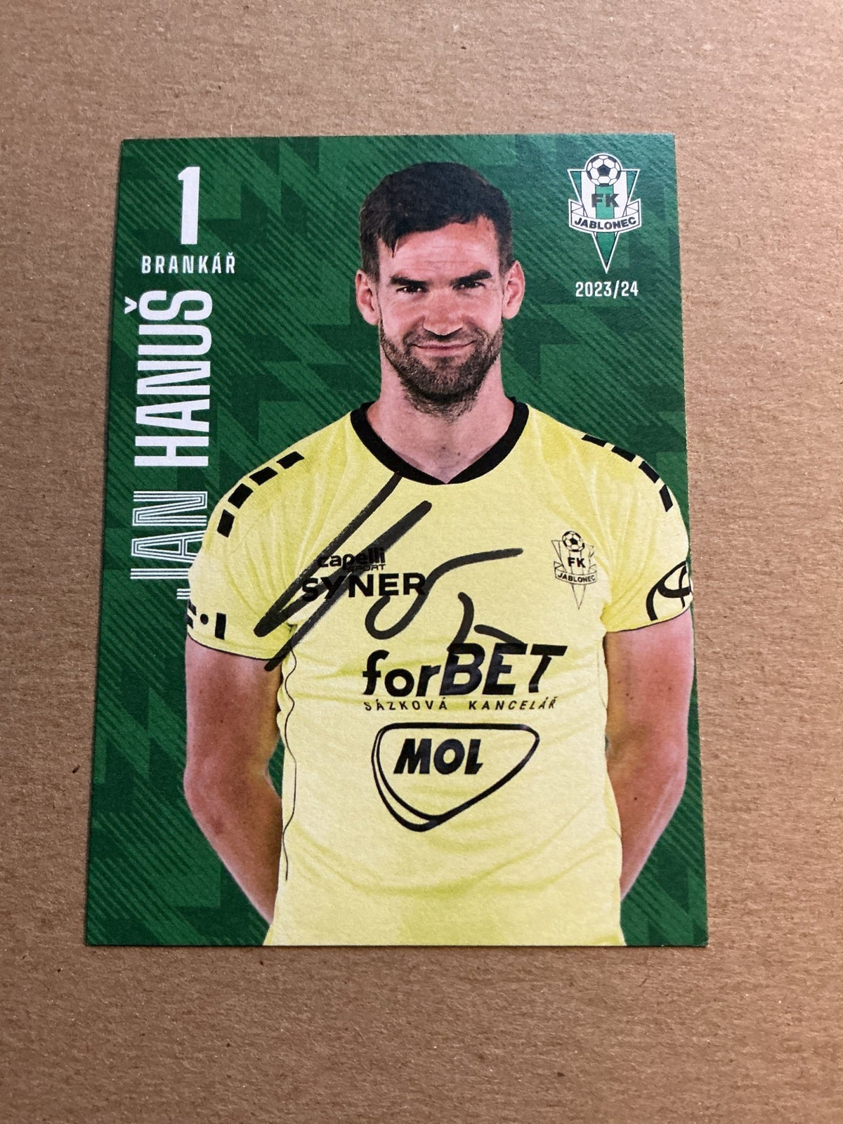 Jan Hanuš, Czech Republic 🇨🇿 FK Jablonec 2023/24 hand signed - Autographs-World