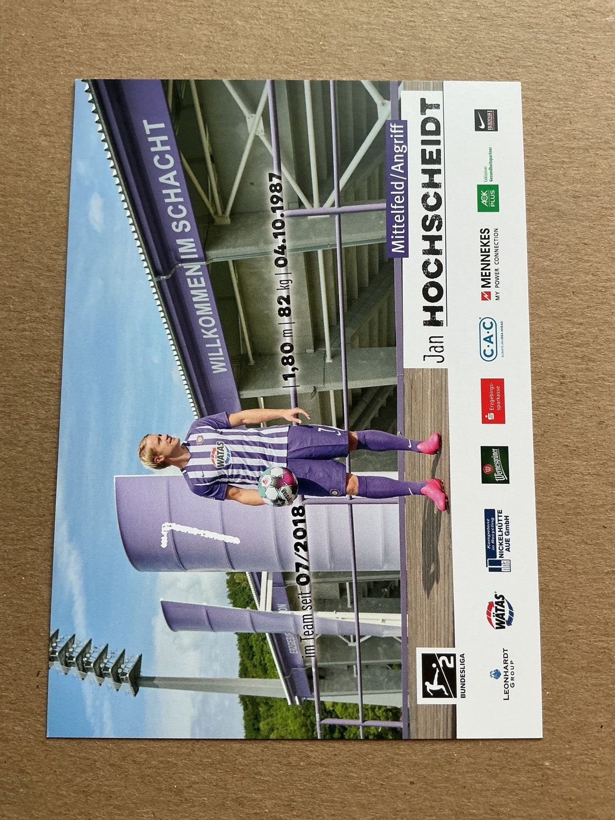 Jan Hochscheidt, Germany 🇩🇪 FC Erzgebirge Aue 2020/21 hand signed - Autographs-World