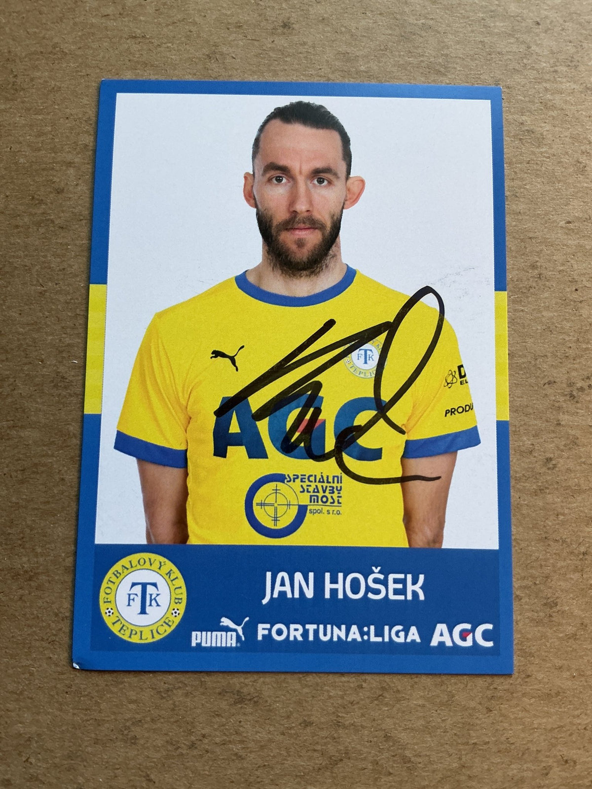 Jan Hošek, Czech Republic 🇨🇿 FK Teplice 2020/21 hand signed - Autographs-World