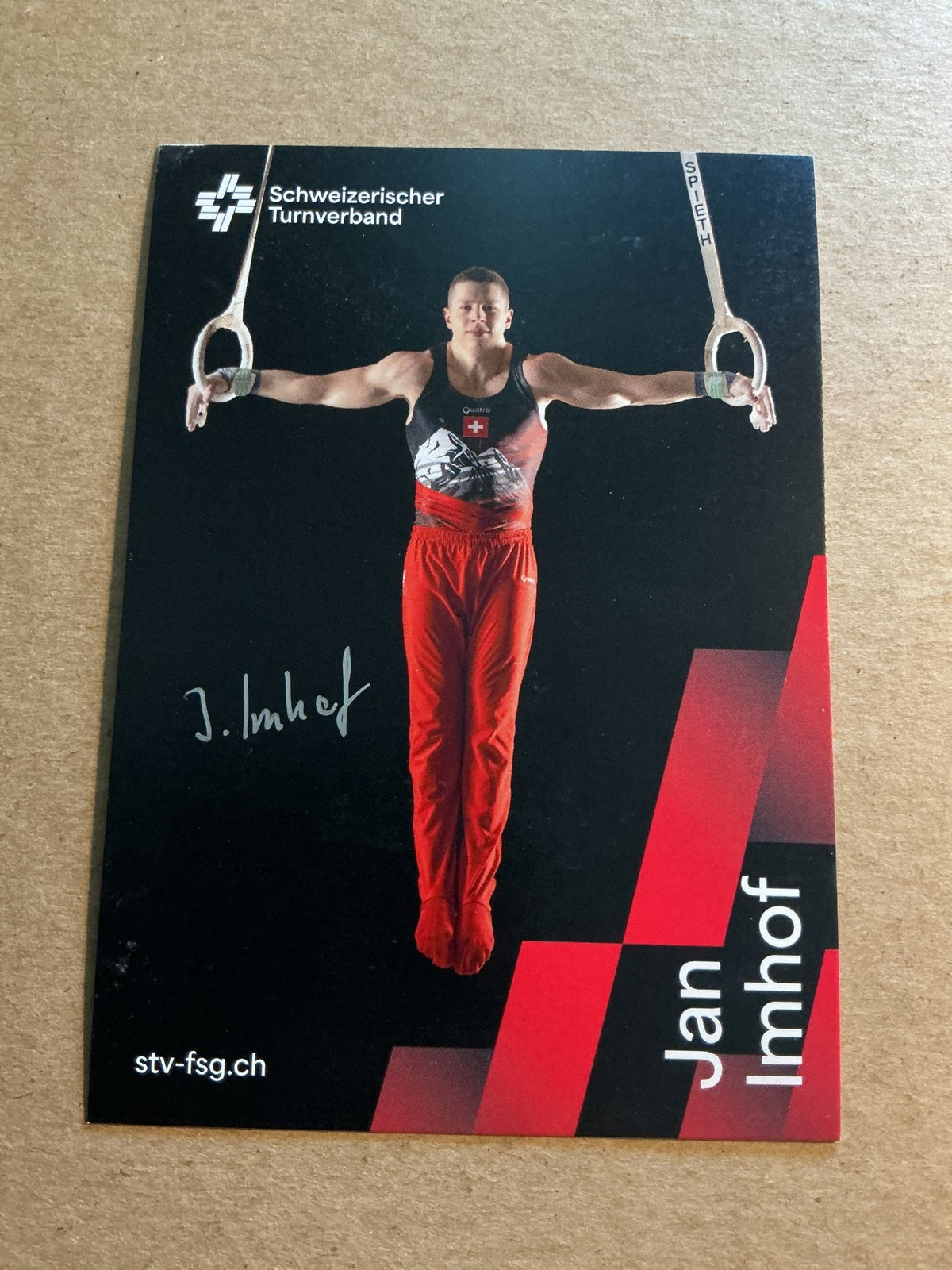 Jan Imhof, Switzerland 🇨🇭 Gymnastics Sports 2025 hand signed - Autographs-World