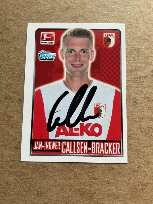 Jan-Ingwer Callsen-Bracker, Germany 🇩🇪 FC Augsburg 2014/15 Topps hand signed - Autographs-World