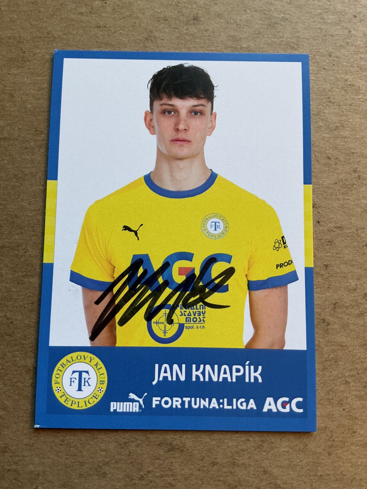 Jan Knapík, Czech Republic 🇨🇿 FK Teplice 2020/21 hand signed - Autographs-World