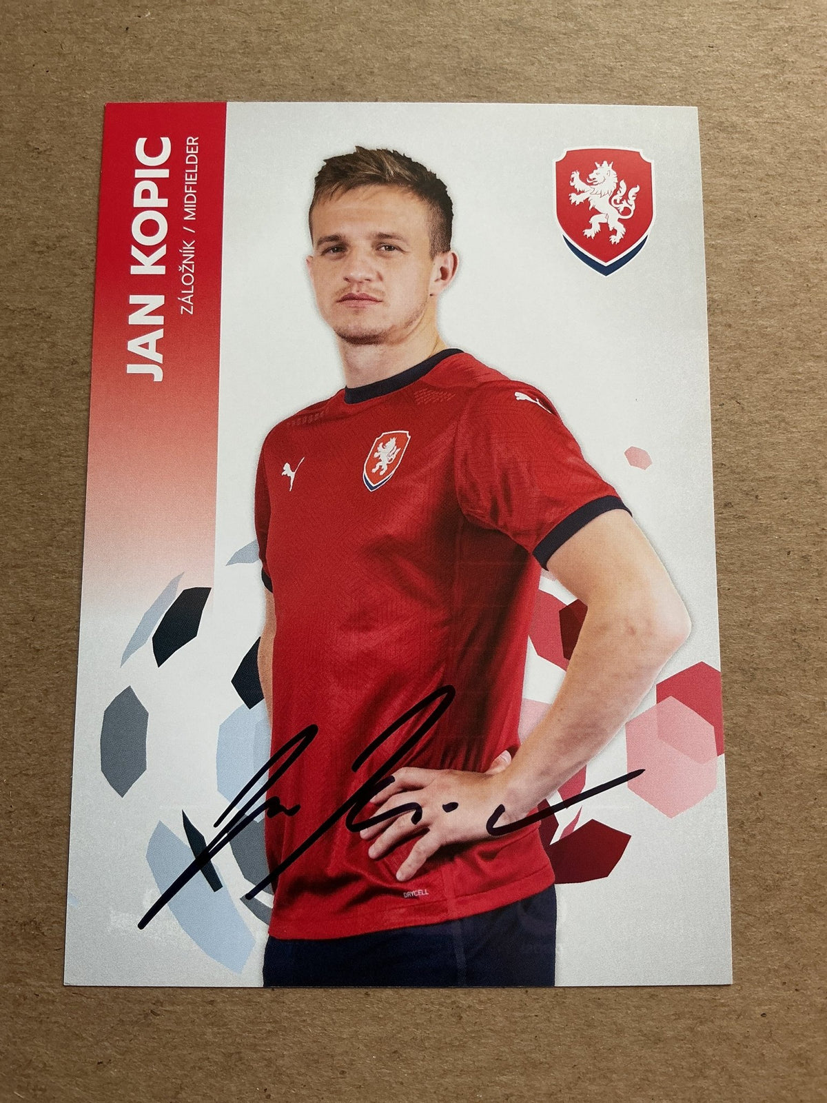 Jan Kopic, Czech Republic 🇨🇿 UEFA Euro Cup 2020 hand signed - Autographs-World