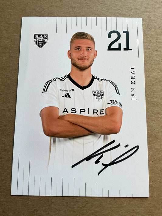 Jan Kral, Czech Republic 🇨🇿 KAS Eupen 2023/24 hand signed - Autographs-World