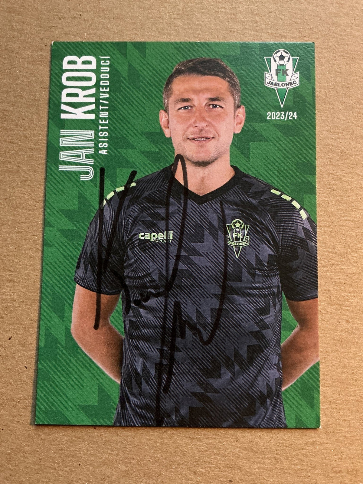 Jan Krob, Czech Republic 🇨🇿 FK Jablonec 2023/24 hand signed - Autographs-World