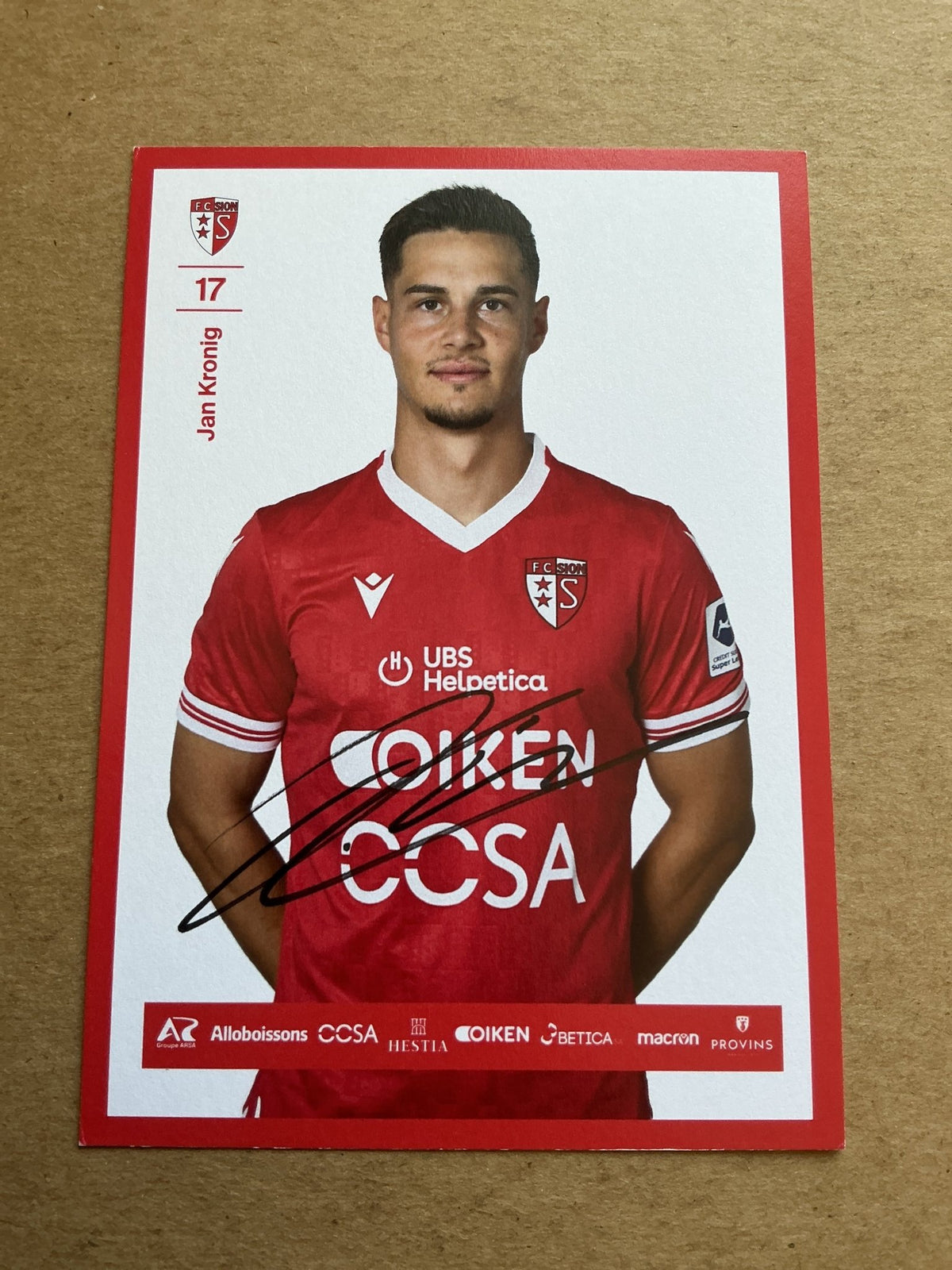 Jan Kronig, Switzerland 🇨🇭 FC Sion 2024/25 hand signed - Autographs-World