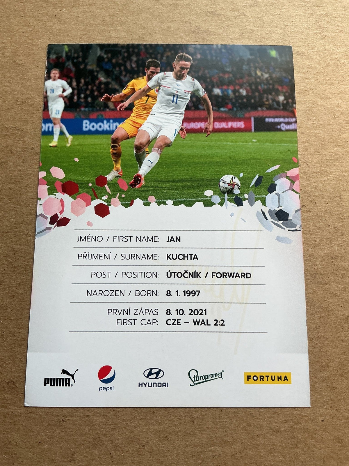 Jan Kuchta, Czech Republic 🇨🇿 UEFA Euro Cup 2020 hand signed - Autographs-World