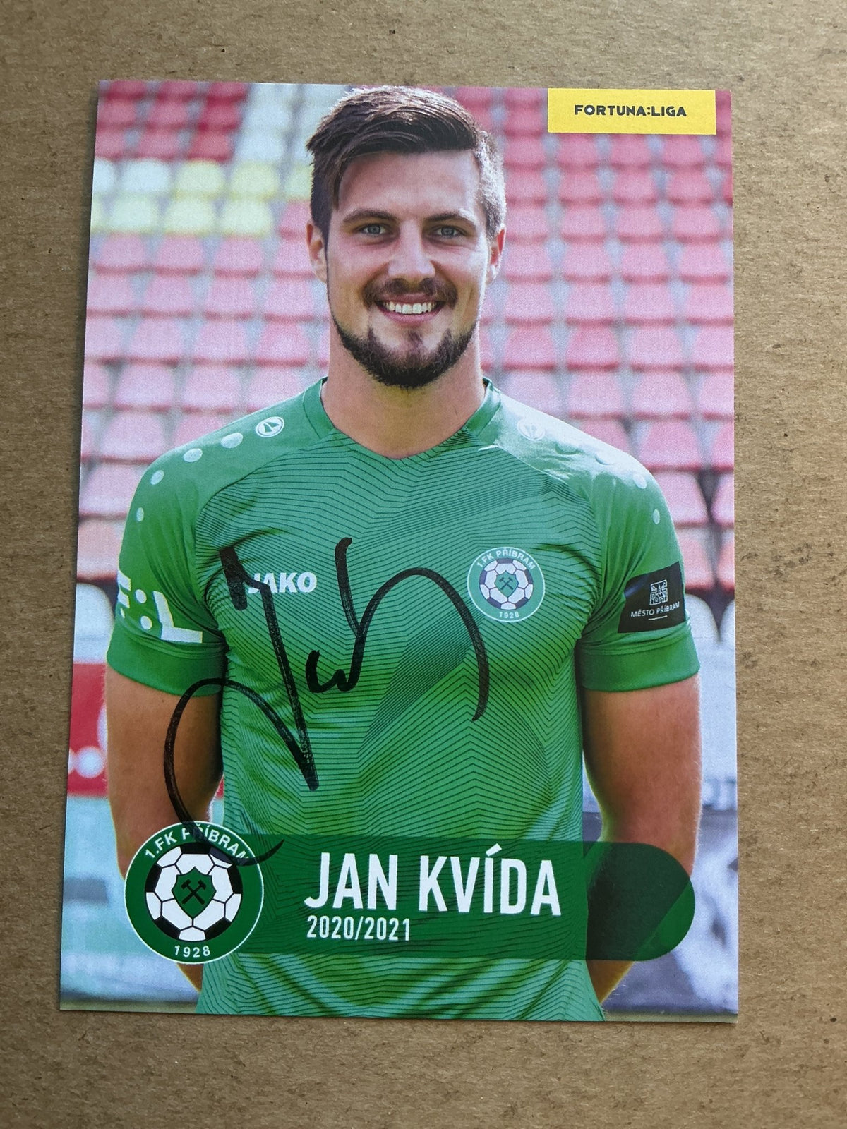 Jan Kvída, Czech Republic 🇨🇿 1.FK Příbram 2020/21 hand signed - Autographs-World